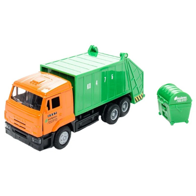 Машинка металл свет-звук KAMAZ -53605 МУСОРОВОЗ 18 см  Технопарк CT12-457-4WB  1